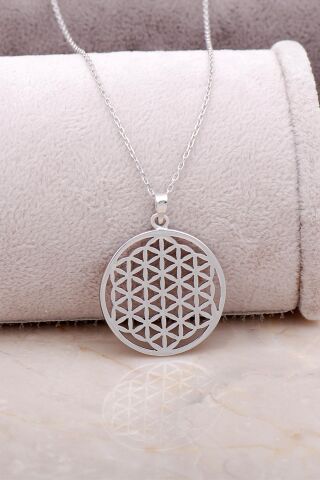 Yaşam Çiçeği Gümüş Tasarım Kolye 6847