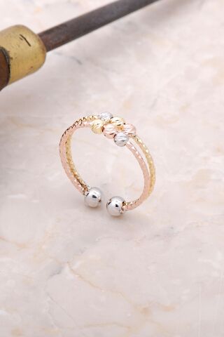 Dorika Renkli 925 Ayar Gümüş Yüzük 3004