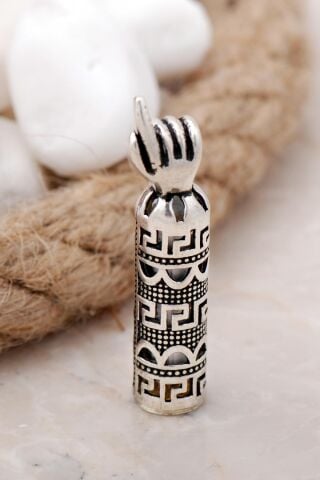 Cevşen Silindir Gümüş Kolye Ucu 7571