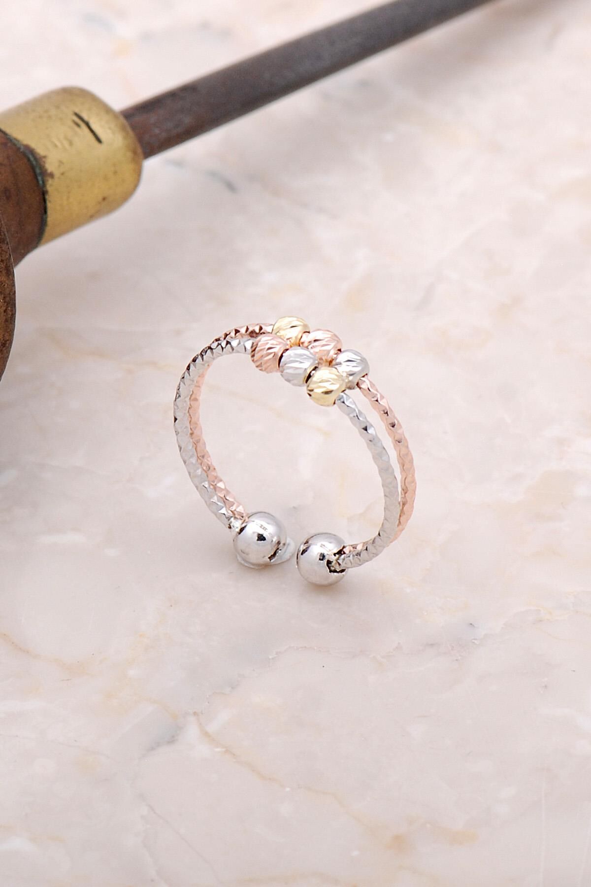 Dorica Renkli Gümüş Yüzük 3005