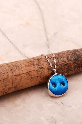 Süryani Nazar Boncuğu Gümüş Kolye 6654