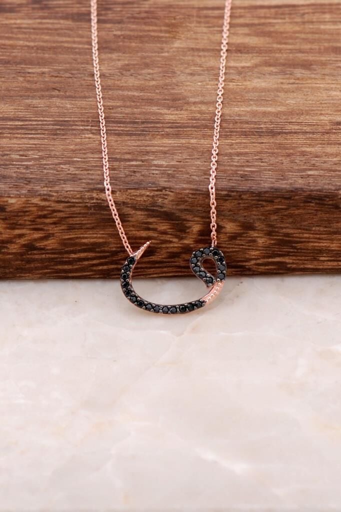 Vavlı Tasarım Rose Gümüş Kolye 6215