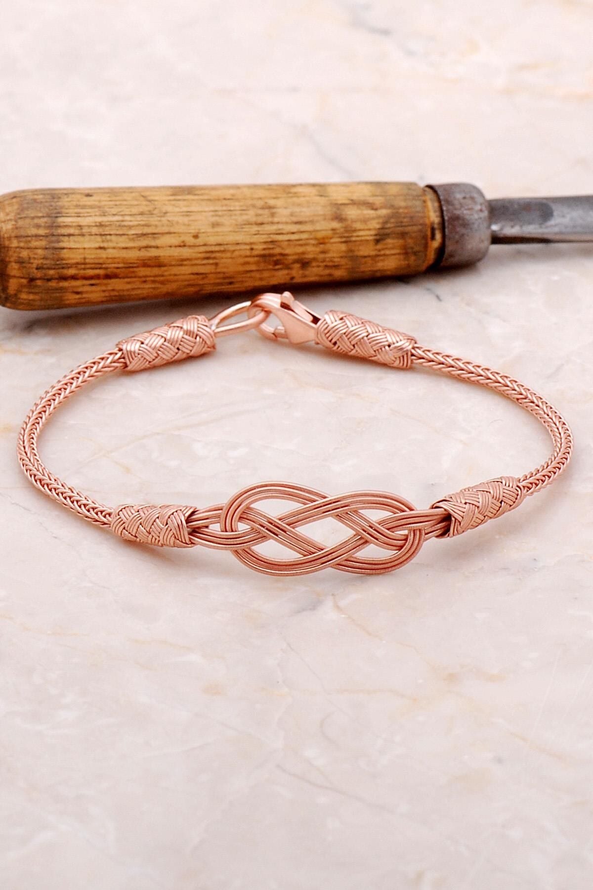 Sonsuzluk Rose Gümüş Kazaziye İşlemeli Bileklik 3373