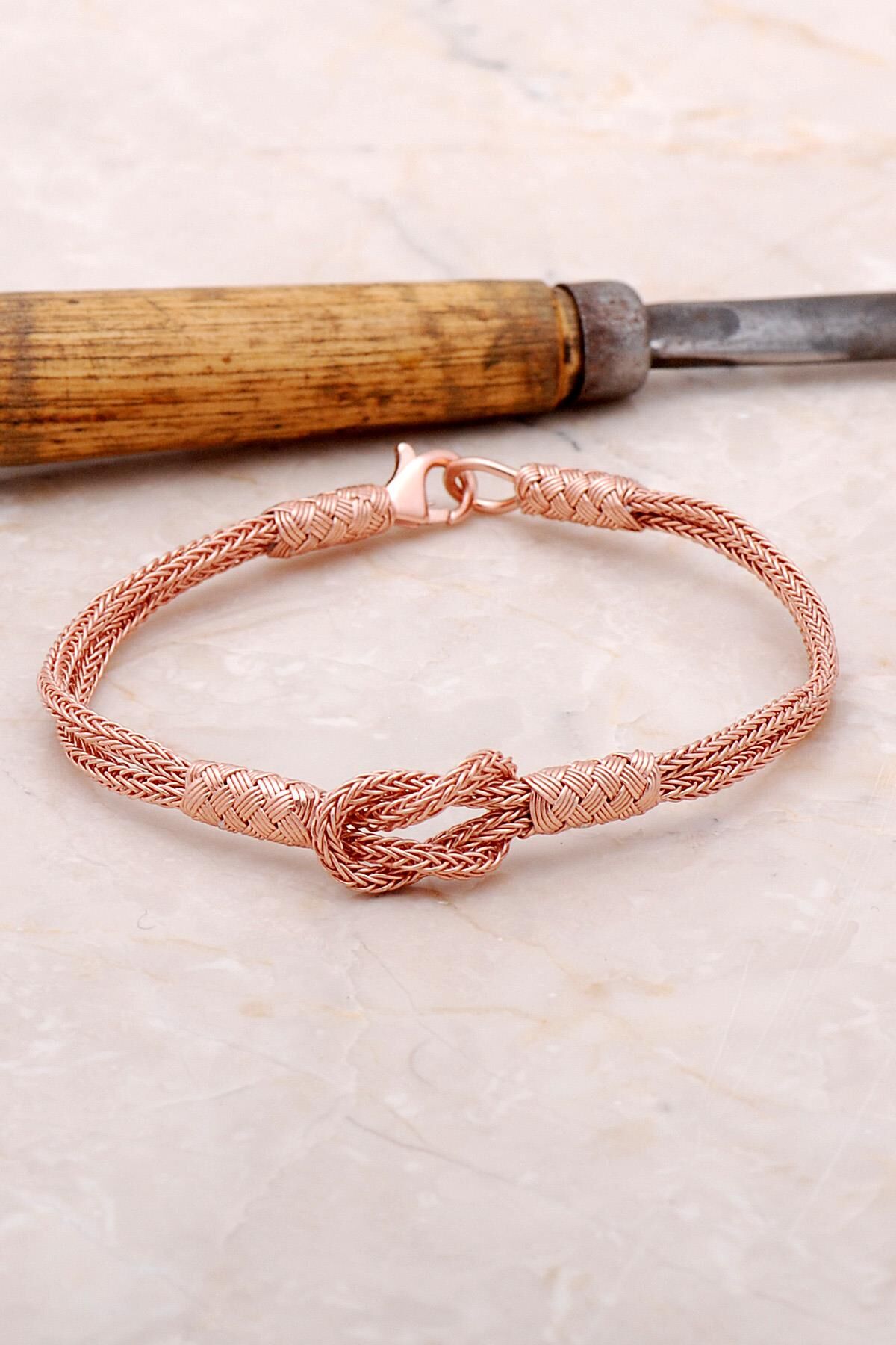 Sonsuzluk Rose Gümüş Kazaziye İşlemeli Bileklik 3375