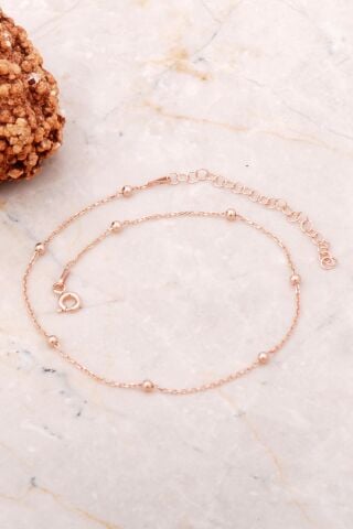 Top Top Rose Gümüş Zincir Halhal 248