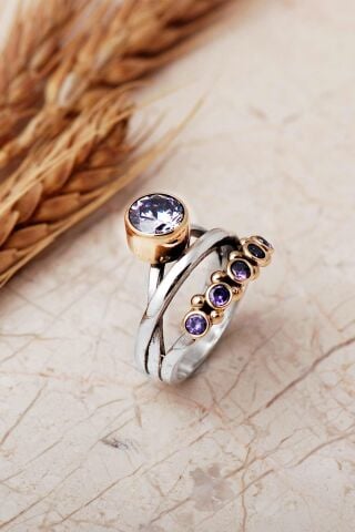 5 Farklı Doğal Taş Seçenekli Elişi 925 Ayar Gümüş Yüzük 6004