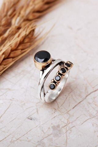 5 Farklı Doğal Taş Seçenekli Elişi 925 Ayar Gümüş Yüzük 6004