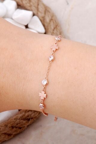 Yonca Rose Gümüş Bileklik 3994