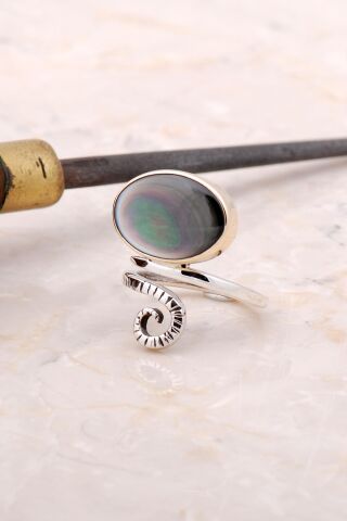 Sedef Tasarım Elişi Gümüş Yüzük 3012