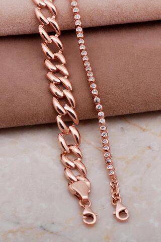 Gurmet ve Su Yolu Rose Gümüş Kombin Bielklik 3998