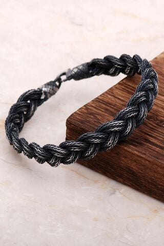 Kazaziye El Sarması Tasarım Gümüş Bileklik 3221