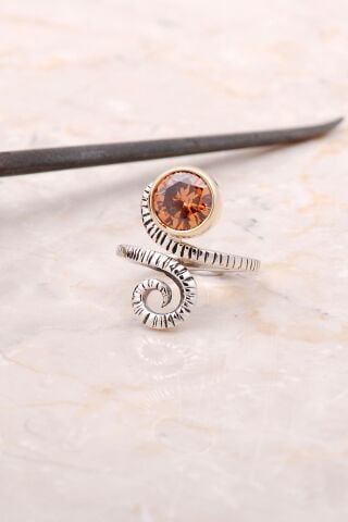 Topaz Tasarım Elişi Gümüş Yüzük 3021