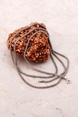 İtalyan Oksitli Gümüş 65 Cm Zincir Kolye 40