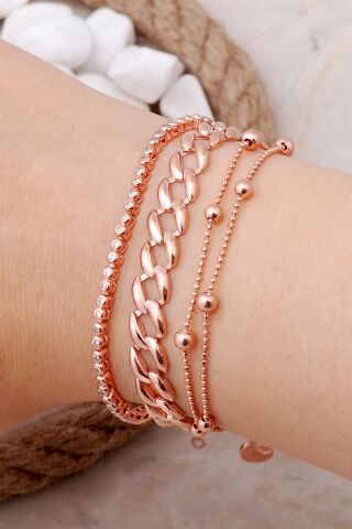 Gurmet, Su Yolu ve Dorissa Rose Gümüş Kombin Bileklik 4010