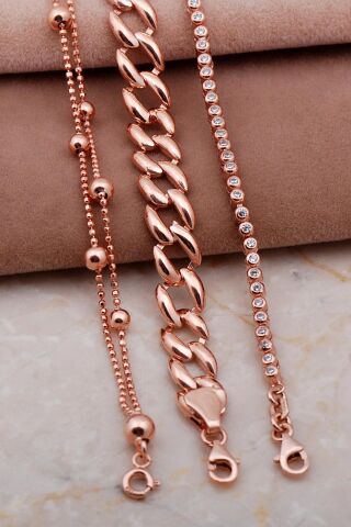 Gurmet, Su Yolu ve Dorissa Rose Gümüş Kombin Bileklik 4010