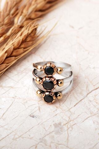 4 Farklı Doğal Taş Seçenekli Elişi 925 Ayar Gümüş Yüzük 6003