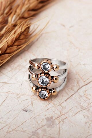 4 Farklı Doğal Taş Seçenekli Elişi 925 Ayar Gümüş Yüzük 6003