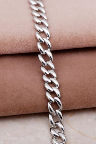 Gurmet Model Rodyumlu Gümüş Bileklik 4014