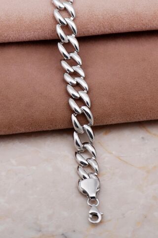 Gurmet Model Rodyumlu Gümüş Bileklik 4014