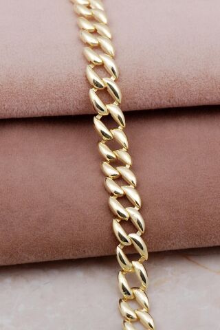 Gurmet Model Altın Yaldızlı Gümüş Bileklik 4015