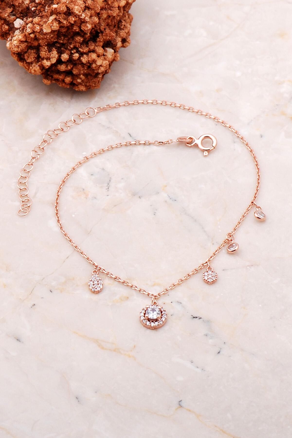 Rose Gümüş Sallantılı Halhal 252