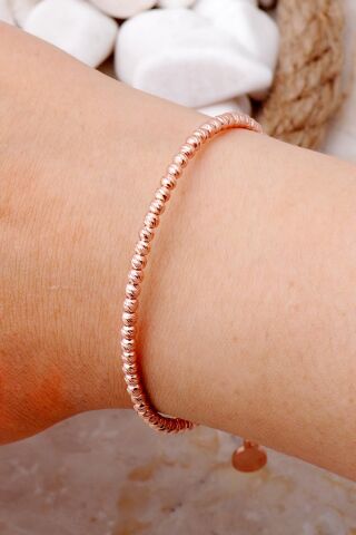 Dorissa Tasarım Rose ve Altın Yaldızlı Gümüş Kombin Bilezik 4018