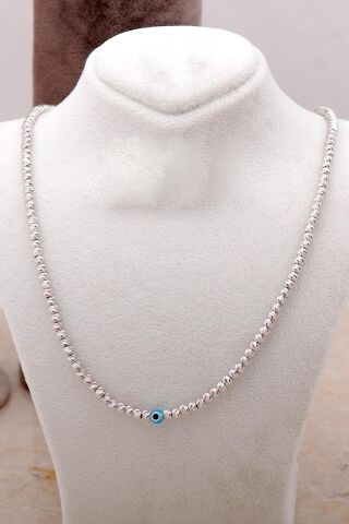 Dorika Nazar Boncuklu 925 Ayar Gümüş Kolye 6857