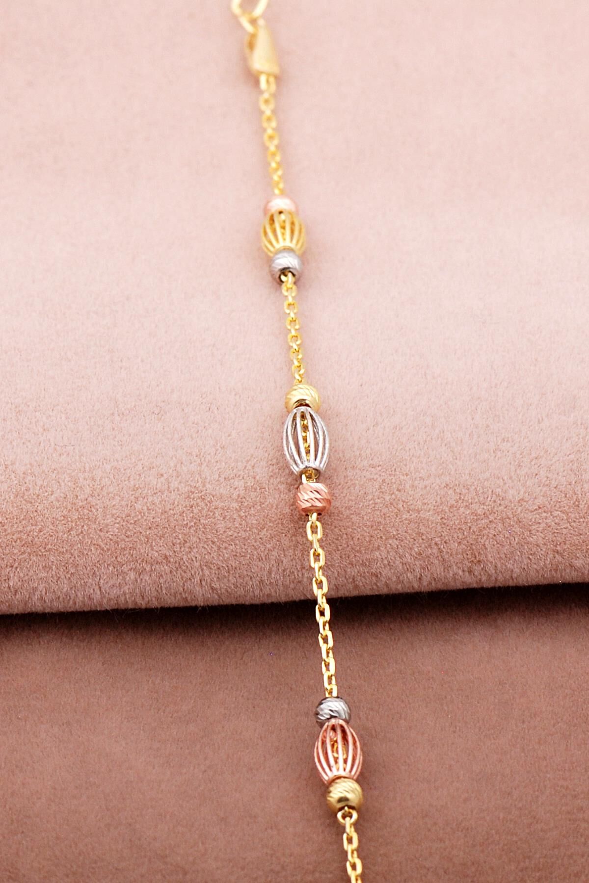 Dorissa Tasarım Altın Yaldızlı Gümüş Bileklik 4023