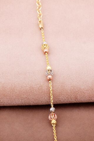 Dorissa Tasarım Altın Yaldızlı Gümüş Bileklik 4024