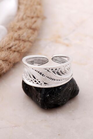 Telkari Elişi Gümüş Yüzük 3356