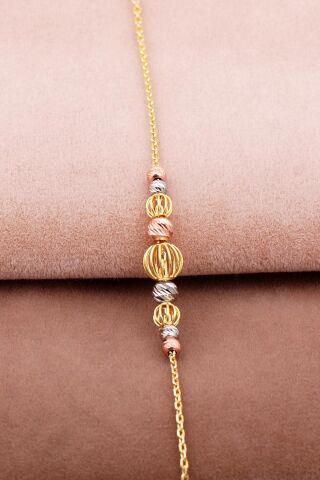 Dorissa Tasarım Altın Yaldızlı Gümüş Bileklik 4025