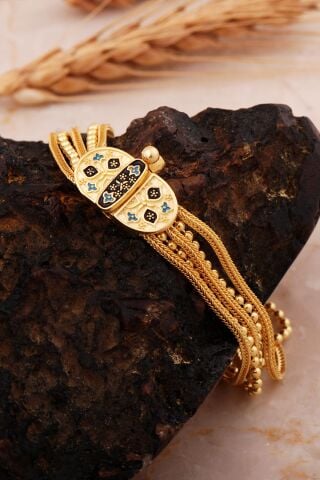 Anadolu Motifli Altın Kaplama Gümüş Midyat Hasırı Akıtma Bileklik 4713