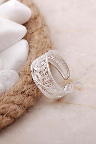 Telkari Elişi Gümüş Yüzük 3358