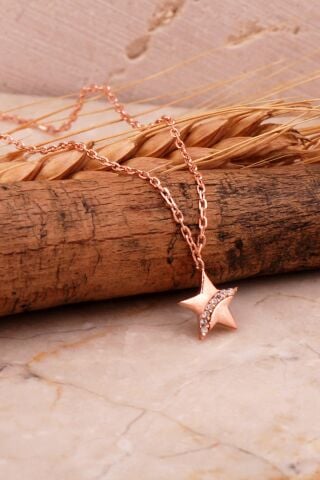 Yıldız Mini Rose Gümüş Kolye 7985