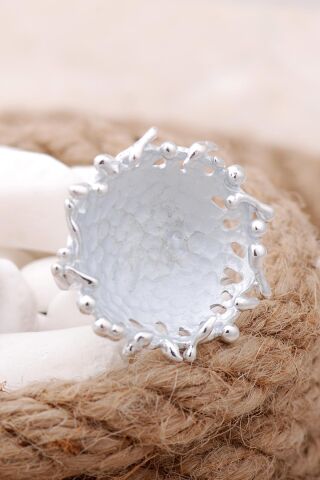 Tasarım Rodyumlu Gümüş Yüzük 3362