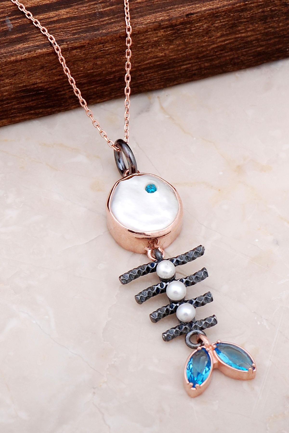 Balık Tasarım Rose Gümüş Bileklik 6673