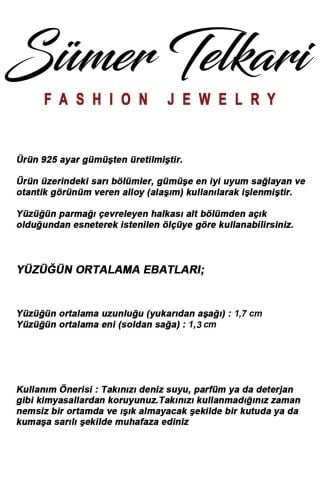 3 Farklı Doğal Taş Seçenekli Elişi Ayarlanabilir 925 Ayar Gümüş Oval Yüzük 6005