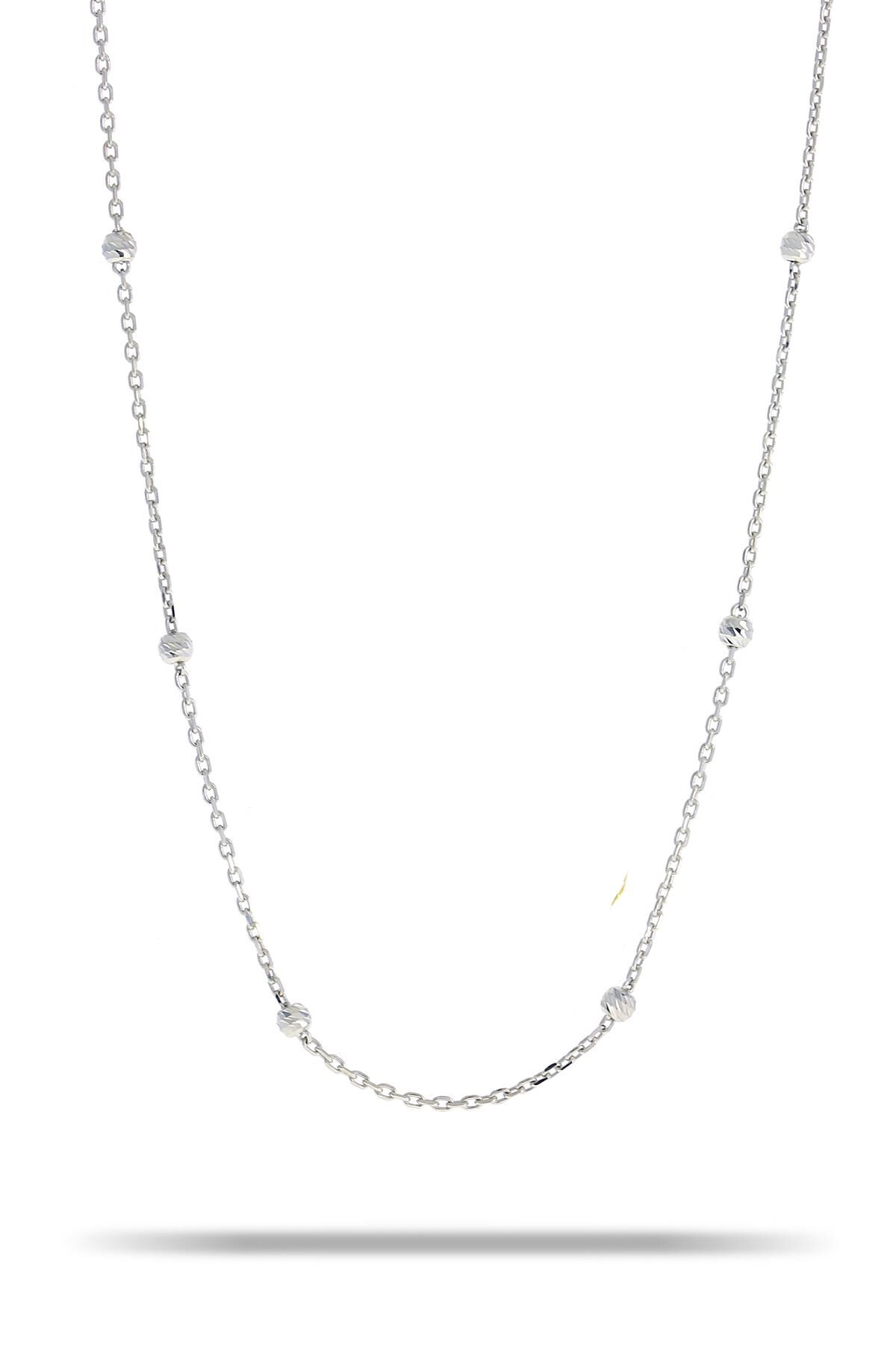 Dorissa Rodyumlu Gümüş Zincir Kolye 7318