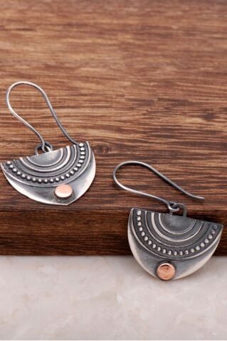 Tima Tasarım Elişi Gümüş Küpe 4035