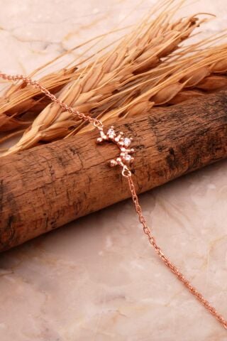 Güneş Rose Gümüş Taşlı Bileklik 4579