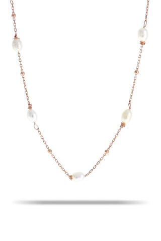 İncili Rose Gümüş Kolye 7331