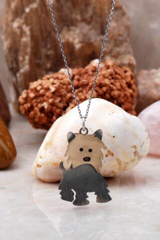 En İyi Dostum Köpek Tasarım Gümüş Kolye 6449