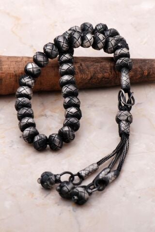 Kazaziye El Sarması Gümüş Tesbih 115