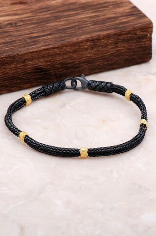 Kazaziye İşlemeli Tasarım Gümüş Bileklik 3237