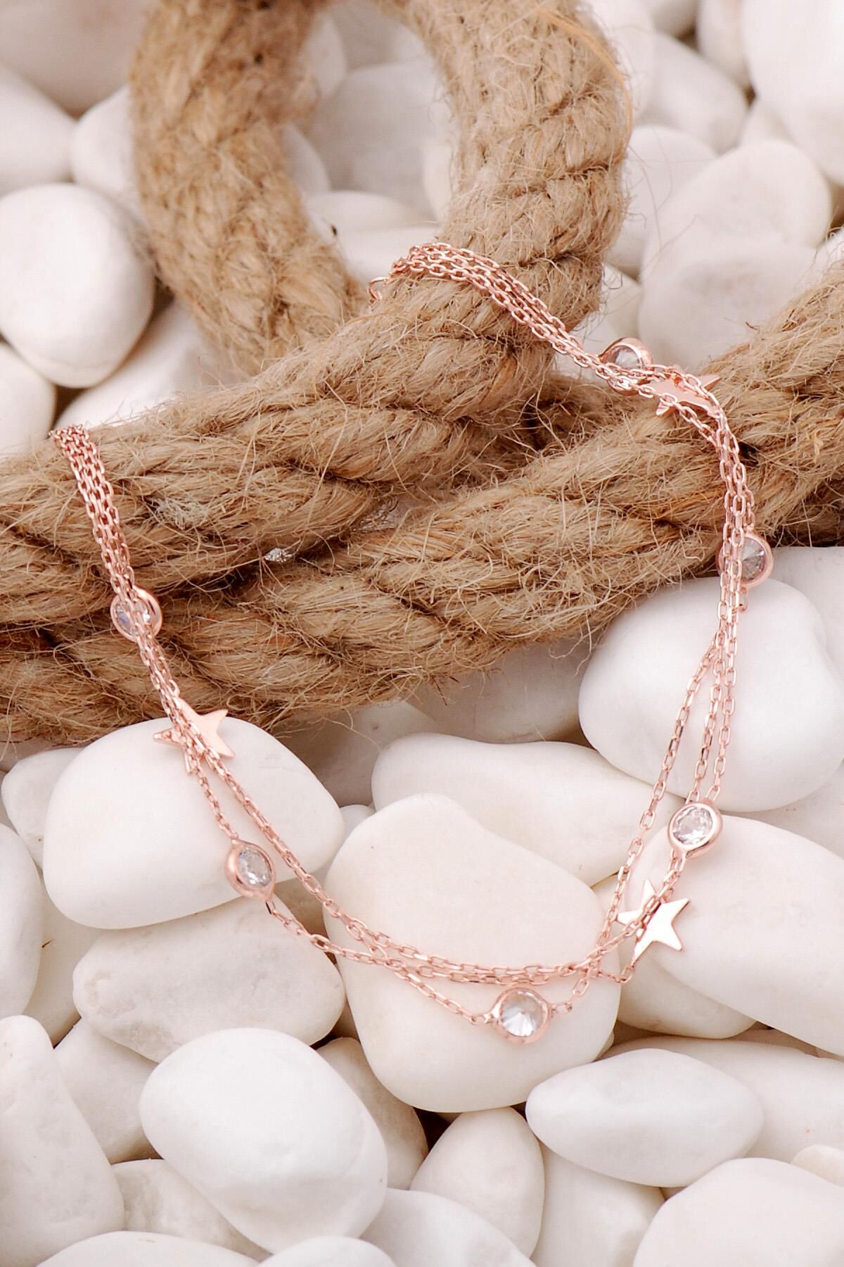 Yıldız Rose Gümüş Taşlı Gümüş Bileklik 3921