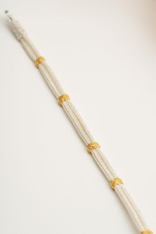 Kazaziye İşlemeli Tasarım Gümüş Bileklik 3238