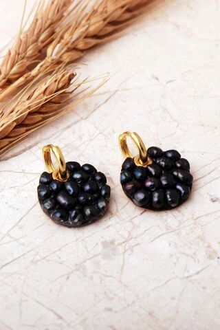 5 Farklı Renk Seçenekli Altın Yaldızlı 925 Ayar Gümüş Halka Küpe 7412