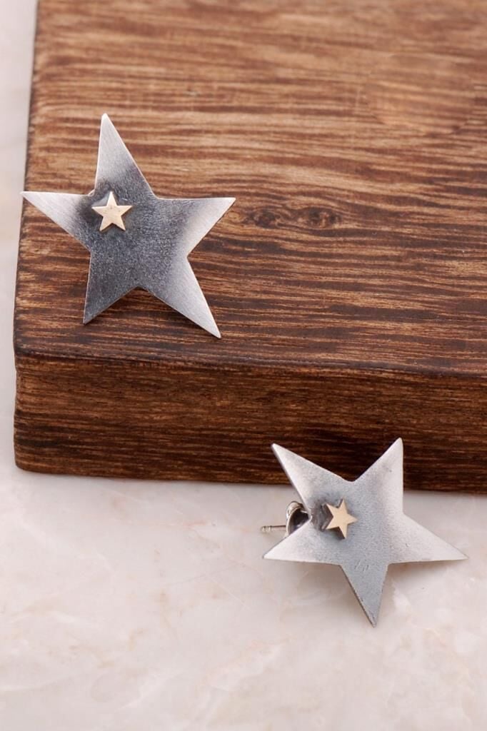 Kavkbo Tasarım Elişi Gümüş Küpe 4057