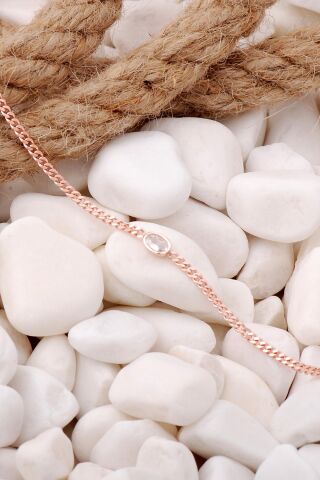 Gurmet Rose Gümüş Taşlı Trend Bileklik 3928