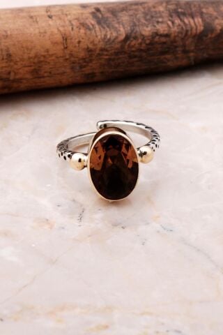 Renk Değiştiren Sultan Taşlı Elişi Gümüş Yüzük 3109